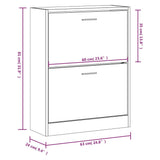 Shoe Cabinet Black 63x24x81 cm Engineered Wood 342558