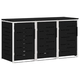 Wheelie Bin Storage Black 207 x 77.5 x 112.5 cm Stainless Steel 3422238