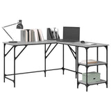 Desk Grey Sonoma 139x139x75 cm Engineered Wood 837590