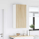 Hanging Cabinet Sonoma Oak and White 50 x 31 x 100 cm 884348