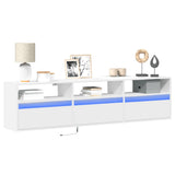 TV Wall Cabinet with LED White 180x31x45 cm 3307940