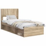 Bed Frame with Storage and Headboard Sonoma Oak 75 x 190 cm 3414269