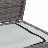Garden Storage Box Grey 120x50x60 cm Poly Rattan 46460