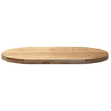 Table Top 100x50x4 cm Solid Wood Oak Oval 4009066