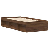 Bed Frame without Mattress Brown Oak 100x200 cm 3203837