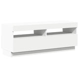 TV Cabinet with LED Lights White 100x35x40 cm 804454