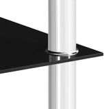 Side Table Black 45x50x45 cm Tempered Glass 249530