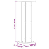 Speaker Stands 2 pcs Grey Sonoma 30x30x95 cm Engineered Wood 852677