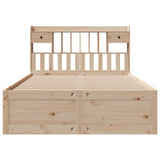 Bookcase Bed without Mattress 150x200 cm King Size Solid Wood Pine 3308957
