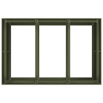 ZNTS Planter Olive Green 120x80x80 cm Steel 860790