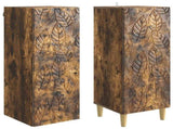 Cabinet Set 2 pcs Smoked Oak Engineered Wood 3416714