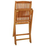 Garden Dining Set Brown Solid Acacia Wood Medium Foldable 3203353