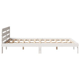 Bed Frame without Mattress White 140x190 cm Solid Wood Pine 855577