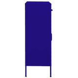 Storage Cabinet Navy Blue Steel Medium Height-Adjustable Shelves 336163