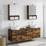 Bathroom Furniture Set 5 pcs Smoked Oak 50 x 14.5 x 70 cm 3406883