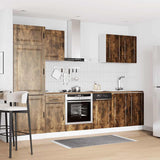 ZNTS 7 Piece Kitchen Cabinet Set Kalmar Smoked Oak Engineered Wood 3314786