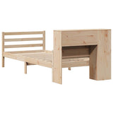 Bookcase Bed without Mattress 100x200 cm Solid Wood Pine 3322219