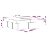 Coffee Table Artisan Oak 90x90x28 cm Engineered Wood 856555