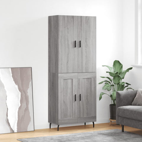 Highboard Grey Sonoma 69.5x34x180 cm Engineered Wood 3195809