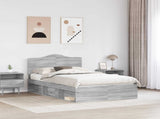 Bed Frame Grey Sonoma 120 x 200 cm Solid Pine Wood 3413331