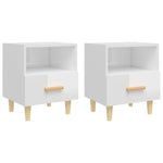 Bedside Cabinets 2 pcs High Gloss White 40x35x47 cm 812019