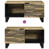 Coffee Table Brown and Black 80 x 50 x 40 cm Solid Acacia wood 4017940