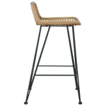 ZNTS Bar Chairs 2 pcs Natural Rattan 285232