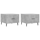Coffee Tables 2 pcs Concrete Grey 50x50x40 cm Engineered Wood 829437