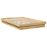 Bed Frame without Mattress 120x200 cm Solid Wood Oak 3315734