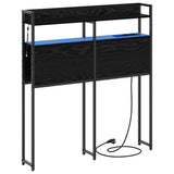 Headboard with Shelf Black oak 100 cm Engineered wood 859680