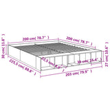 Bed Frame without Mattress White 200x200 cm 3280538