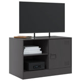 TV Cabinets 2 pcs Black 67x39x44 cm Steel 841692