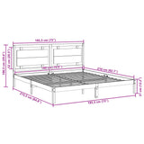 Extra Long Bed Frame without Mattress White 180x210 cm Solid Wood 3309192