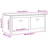 Hallway Bench BODO Honey Brown 118 x 40 x 50 cm Engineered Wood 42023475