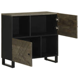 Sideboard Black 80x33x75 cm Solid Wood Mango 4017711
