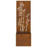 Garden Privacy Screen Floral Rusty 50 x 150 cm Weathering steel 876454