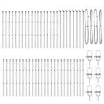 Fence Post Other 52 pcs Silver 3.2 x 3.2 x 120 cm Steel 3350152