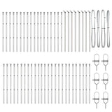 Embedded Fence Post 52 pcs Silver Powder-Coated Steel 3350150