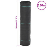 Weed Membrane Black 0.5x150 m PP 4005176