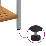 Outdoor Table with Storage Natural and Grey 110 x 35 x 75 cm 4010609