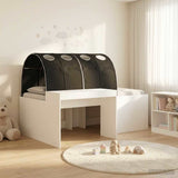 Bed with Tunnel 4 pcs White and Black Engineered Wood 3423670