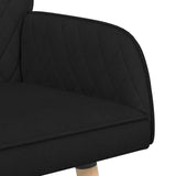 2 Seater Sofa with Solid Wood Legs 2-Seater Black Linen Fabric 42051032