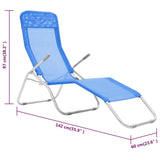 Folding Sun Loungers 2 pcs Textilene Blue 44337