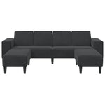 Sofa Set 3 pcs Black Velvet 3335127