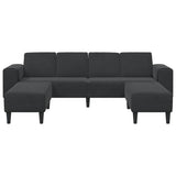 Sofa Set 3 pcs Black Velvet 3335127