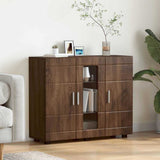 Wooden Cabinet Brown Oak 88.5 x 30.5 x 73 cm Engineered Wood 880308