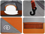 Side Tent with Roof Grey and Orange 410 x 410 x 250 cm 42028683