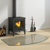 Fireplace Glass Plate Transparent 100 x 60 cm Glass 353883