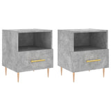 Bedside Cabinets 2 pcs Concrete Grey 40x35x47.5 cm Engineered Wood 827413
