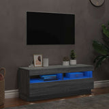 TV Cabinet with LED Lights Grey Sonoma 100x35x40 cm 815721